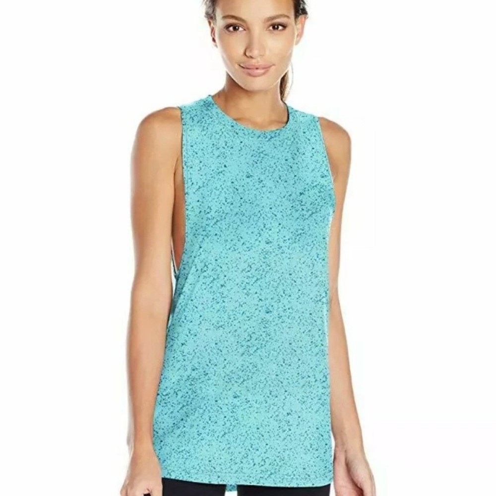 Women’s Adidas Flex Athletic Tank Top Green Blue Claqua Size Medium Workout